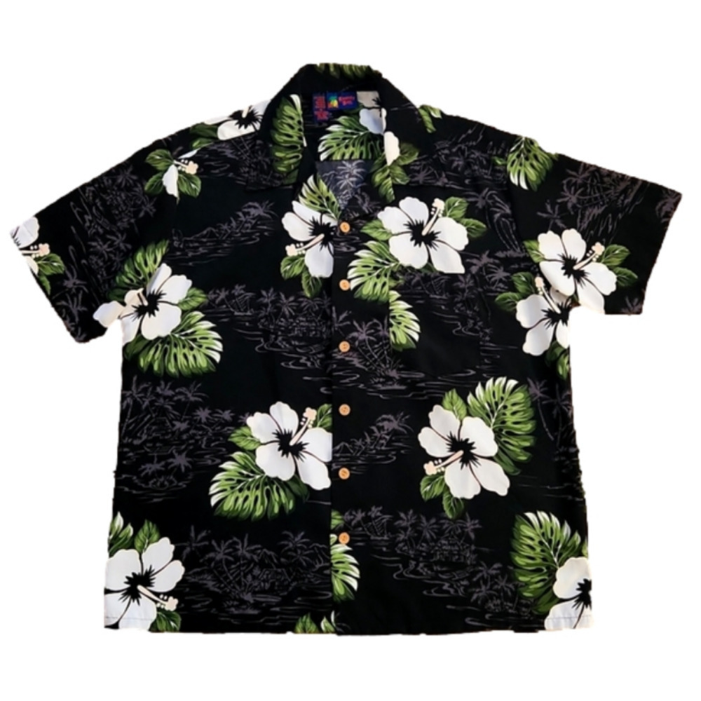 ROUNDY Bay Floral Hawaiian Button-Up Shirt